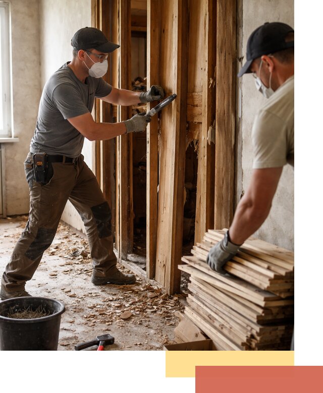 Демонтаж деревянных перегородок в Заволжье быстро и аккуратно