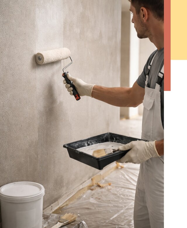 Грунтовка стен в Заволжье от 2240 руб. м2 — быстро, недорого, с материалом | ОТДЕЛОЧНИК-Звл