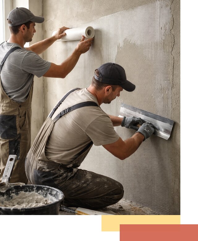 Армирование стен стеклосеткой в Заволжье для прочной отделки