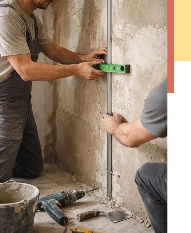 Установка штукатурных маяков в Заволжье от 7129 руб. — быстро и недорого | ОТДЕЛОЧНИК-Звл