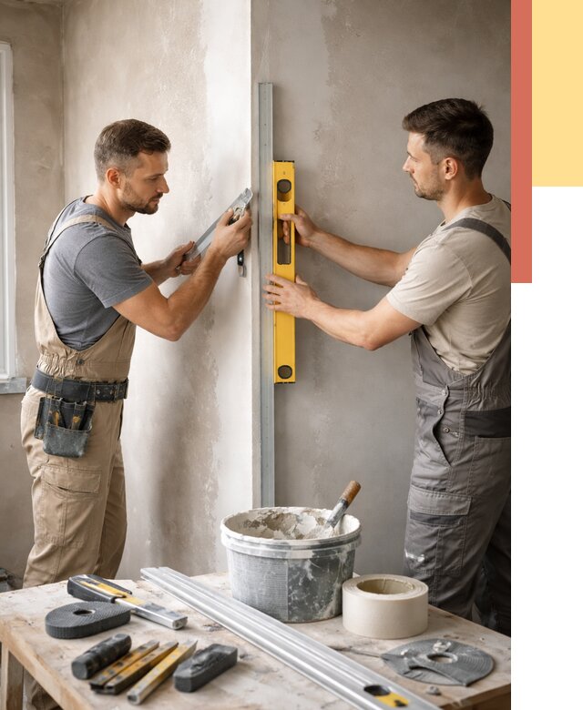 Выведение углов стен в Заволжье от 1884 руб. быстро и недорого | ОТДЕЛОЧНИК-Звл