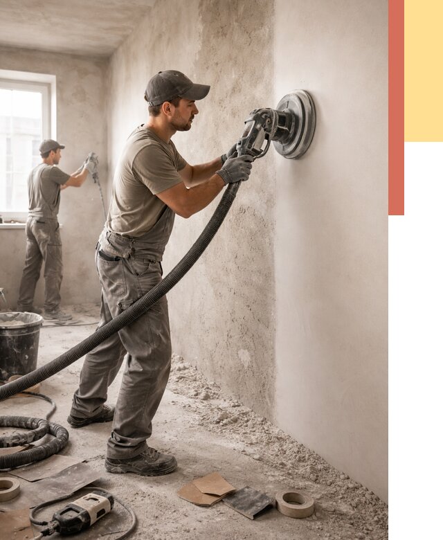 Шлифовка стен в Заволжье от 1222 руб/м2 — быстро и недорого | ОТДЕЛОЧНИК-Звл