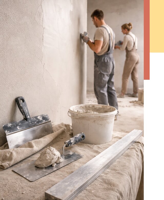 Штукатурка стен гипсовая в Заволжье от 4583 руб/м2 — быстро и недорого | ОТДЕЛОЧНИК-Звл