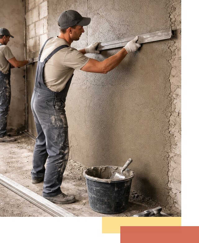 Штукатурка стен цементно-песчаная в Заволжье профессионально