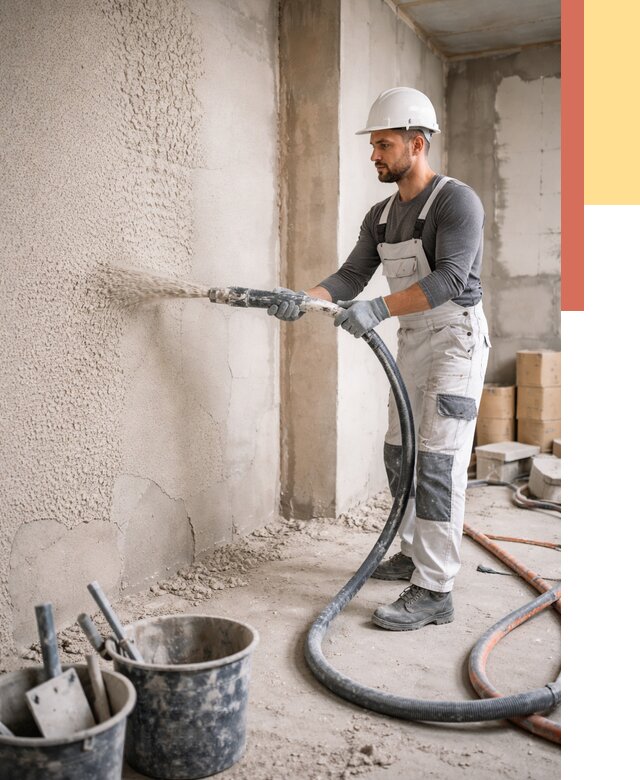 Машинная штукатурка стен в Заволжье под ключ от 6620 руб./м2 | ОТДЕЛОЧНИК-Звл