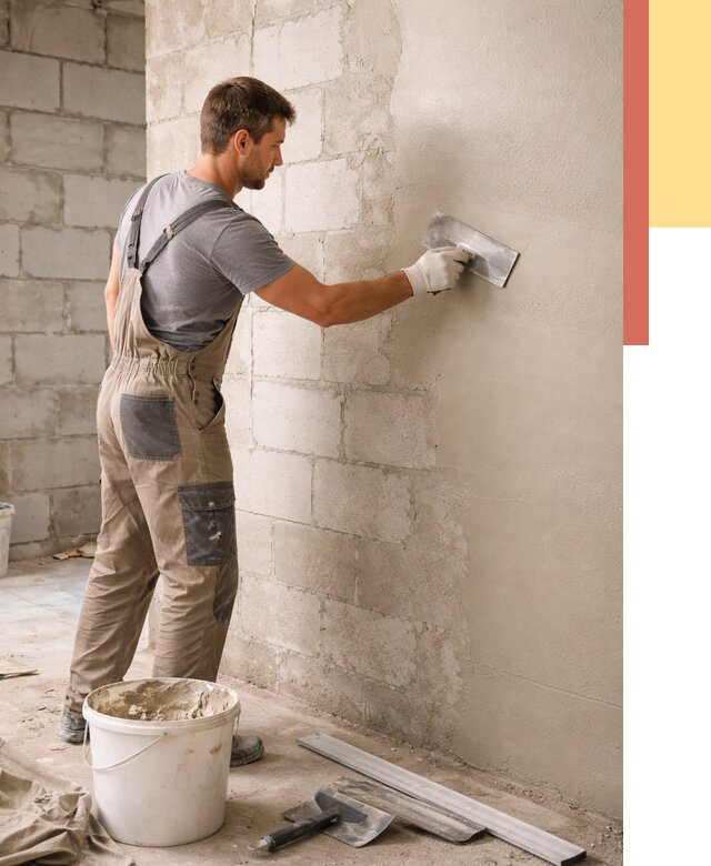 Штукатурка стен из газобетона в Заволжье от 2139 руб./м2 — быстро и недорого | ОТДЕЛОЧНИК-Звл