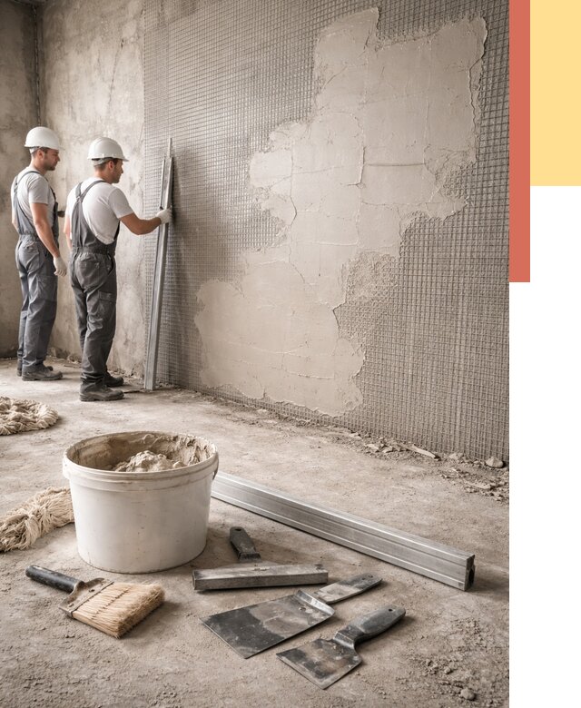 Штукатурка стен по сетке в Заволжье от 5601 руб./м2 — быстро и недорого | ОТДЕЛОЧНИК-Звл