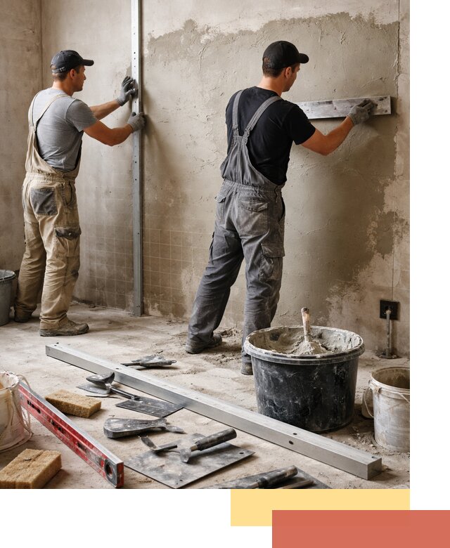 Профессиональная штукатурка стен под плитку в Заволжье