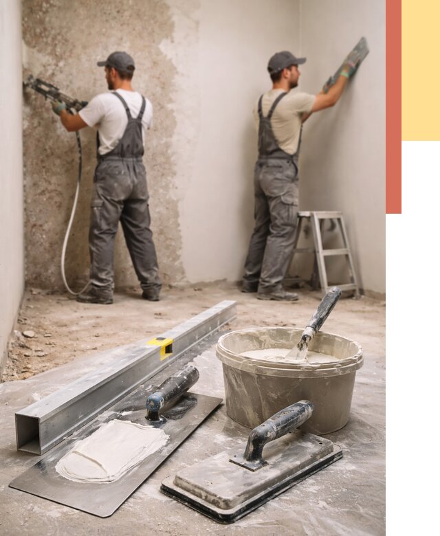 Штукатурка стен под обои в Заволжье от 4583 руб./м2 — выравнивание под обои | ОТДЕЛОЧНИК-Звл