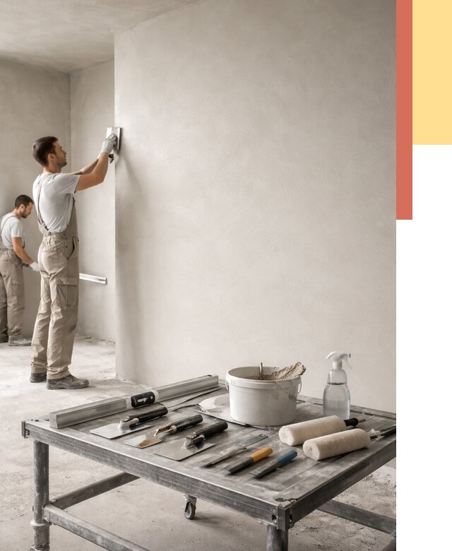 Штукатурка стен под покраску в Заволжье от 4583 руб./м² — качественно и недорого | ОТДЕЛОЧНИК-Звл