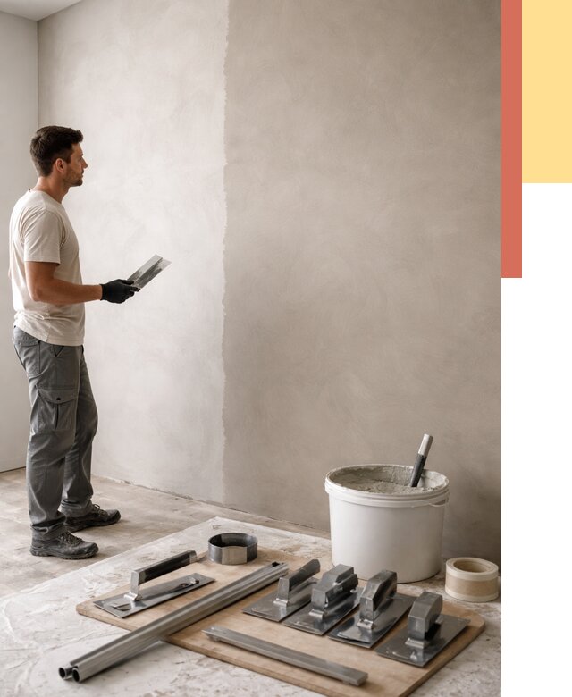 Нанесение микроцемента на стены в Заволжье от 3259 руб./м2 под ключ | ОТДЕЛОЧНИК-Звл