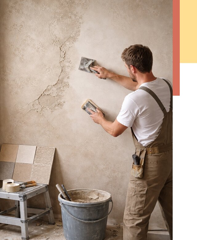 Ремонт декоративной штукатурки в Заволжье от 4583 руб. под ключ | ОТДЕЛОЧНИК-Звл