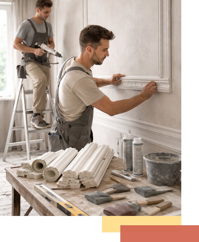 Монтаж лепнины на стены в Заволжье профессионально и качественно