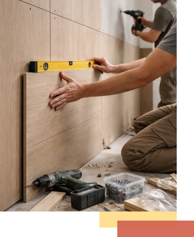 Профессиональный монтаж МДФ панелей на стены в Заволжье