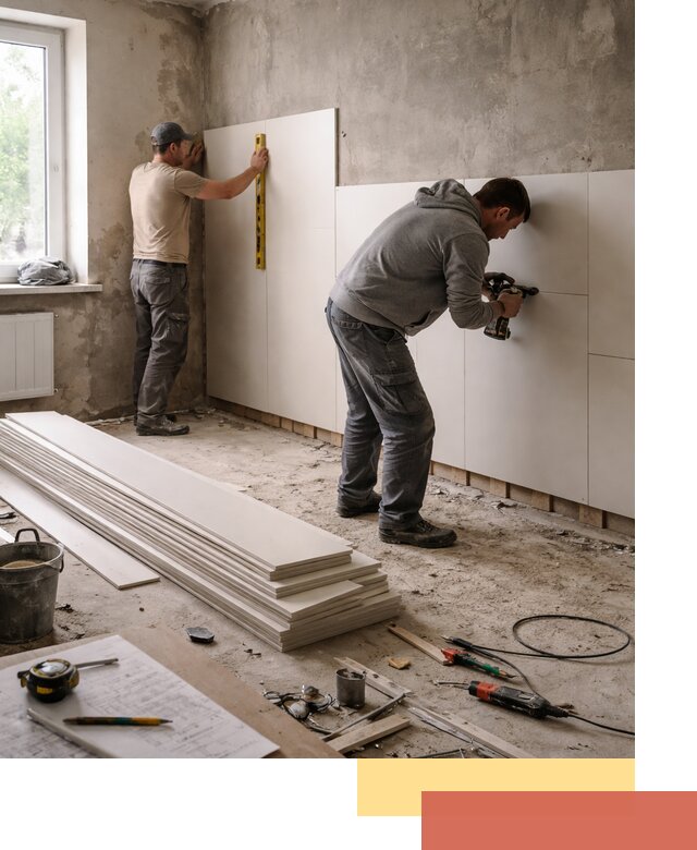 Монтаж ПВХ панелей на стены в Заволжье качественно и быстро