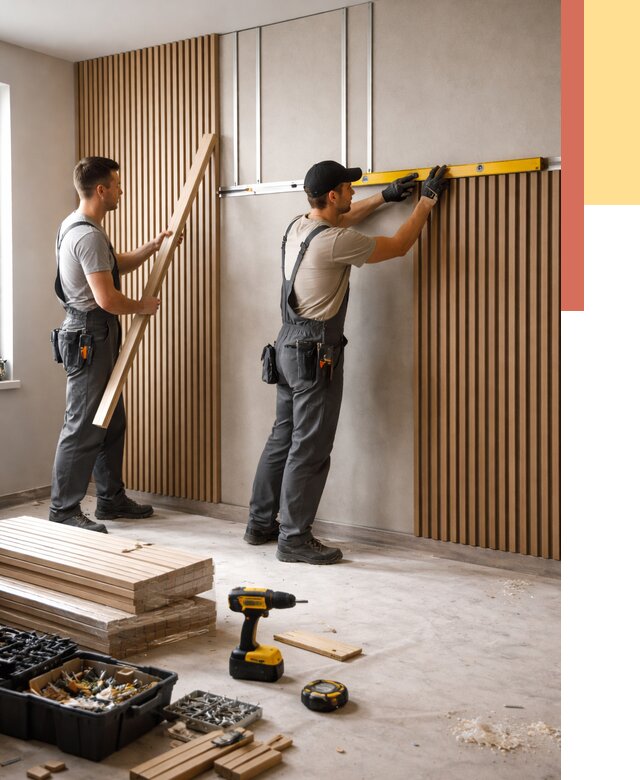 Монтаж реечных панелей на стены в Заволжье от 1222 руб. — быстро и недорого | ОТДЕЛОЧНИК-Звл