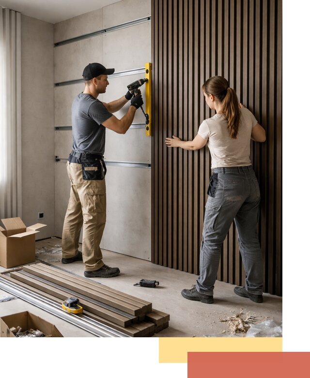 Монтаж реечных панелей на стены в Заволжье