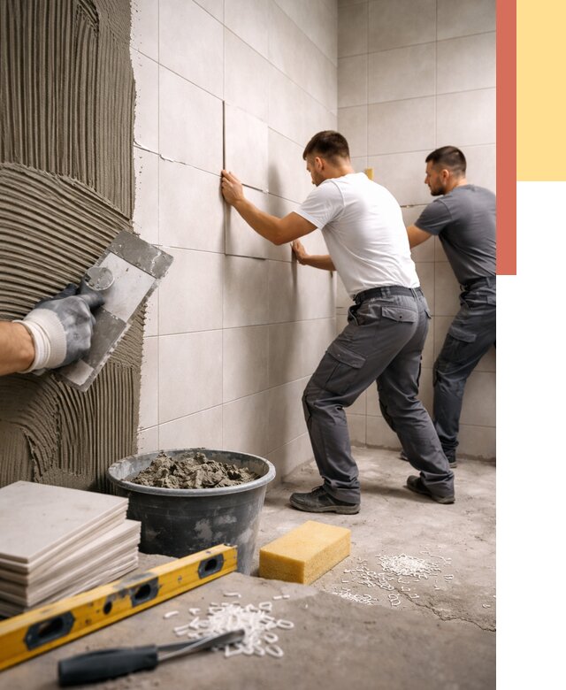 Укладка плитки на стены в Заволжье от 866 руб. — качественно и недорого | ОТДЕЛОЧНИК-Звл