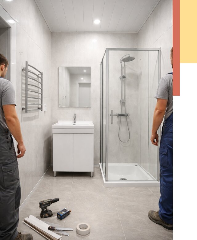 Отделка ванной комнаты панелями ПВХ в Заволжье от 4583 руб. за м2 | ОТДЕЛОЧНИК-Звл