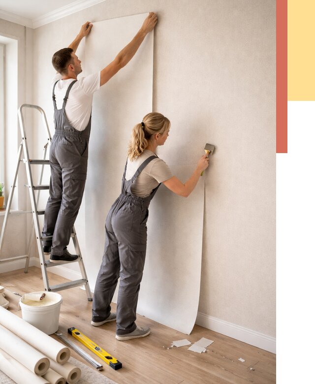 Поклейка флизелиновых обоев в Заволжье от 6110 руб. | Быстро и недорого — ОТДЕЛОЧНИК-Звл