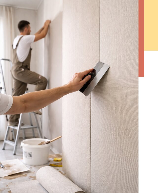 Поклейка текстильных обоев в Заволжье от 4583 руб. под ключ | ОТДЕЛОЧНИК-Звл