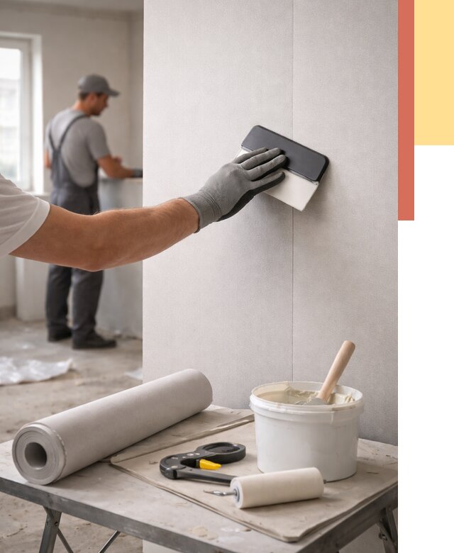 Поклейка обоев под покраску в Заволжье от 3564 руб. за м2 | ОТДЕЛОЧНИК-Звл