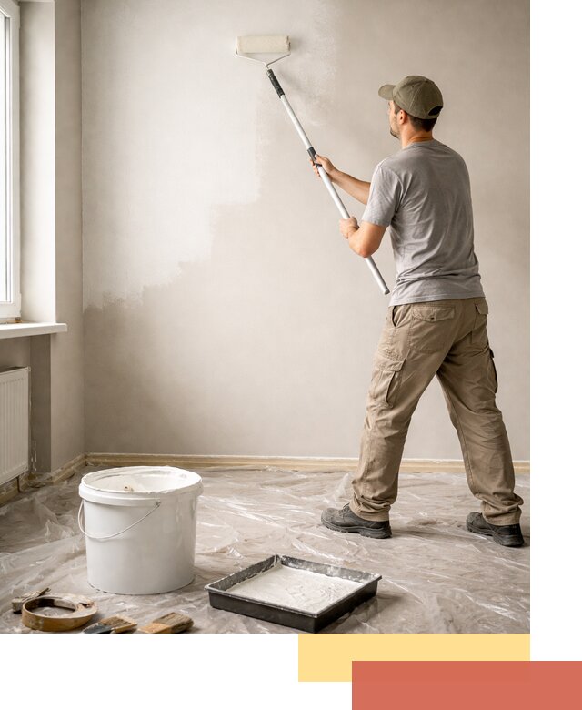 Покраска стен латексной краской в Заволжье качественно и быстро