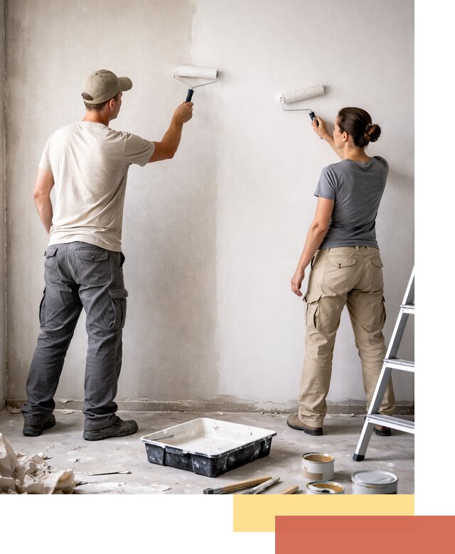 Окраска стен по стеклохолсту в Заволжье качественно и долговечно