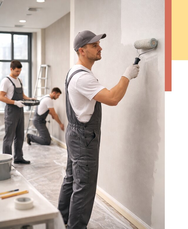 Покраска стен в офисе в Заволжье от 8656 руб. — быстро и недорого | ОТДЕЛОЧНИК-Звл