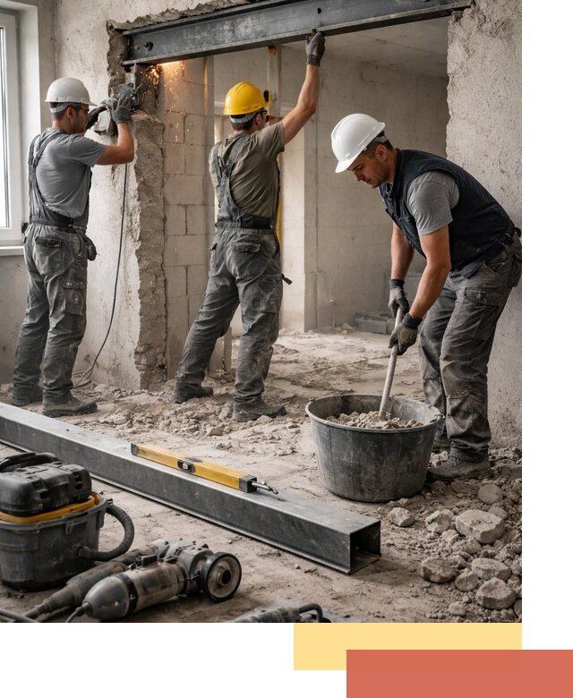 Создание проемов в стенах и несущих конструкциях в Заволжье