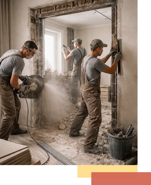 Расширение дверного проема под установку новой двери в Заволжье