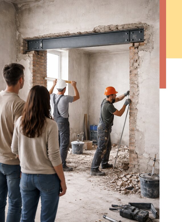 Усиление проема в стене в Заволжье от 9675 руб. — усиление дверного проема металлоконструкцией | ОТДЕЛОЧНИК-Звл