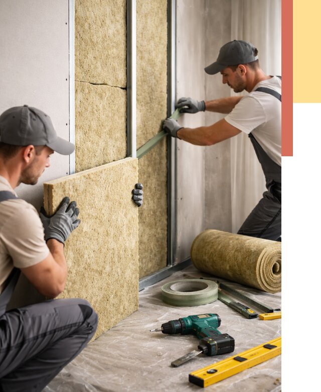 Шумоизоляция стен в Заволжье под ключ от 1884 руб. | ОТДЕЛОЧНИК-Звл