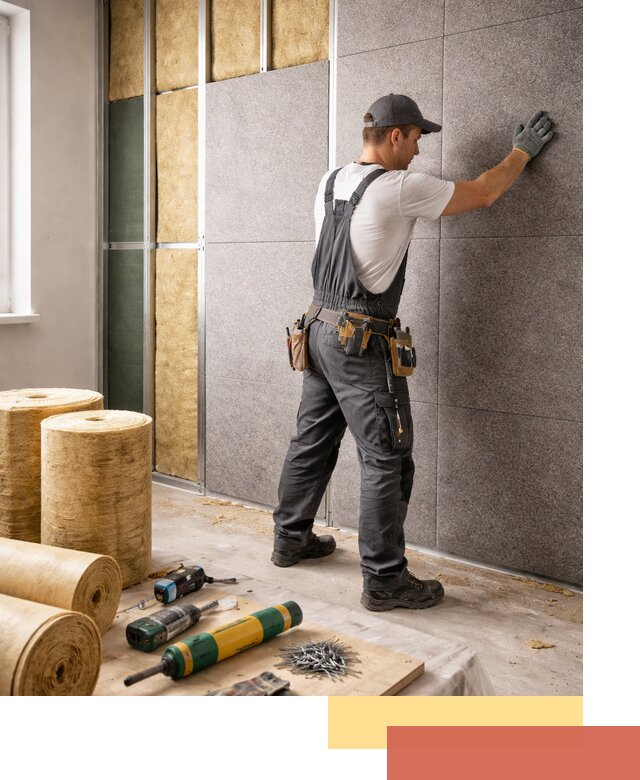 Профессиональная шумоизоляция стен в Заволжье для квартиры и офиса