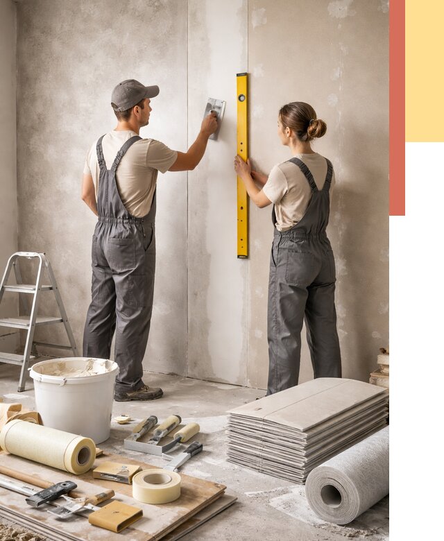 Отделка стен в Заволжье от 1528 руб/м² — недорого, быстро, под ключ | ОТДЕЛОЧНИК-Звл