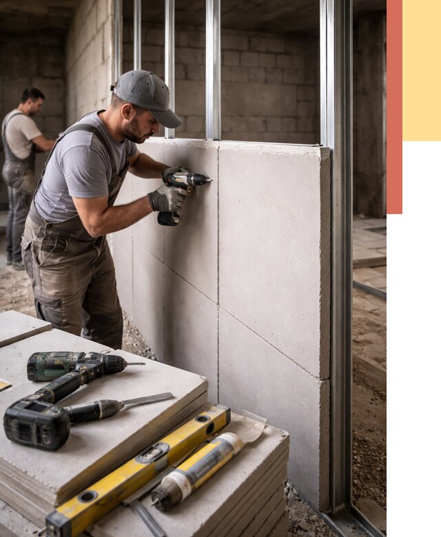 Кладка влагостойких перегородок ПГП в Заволжье от 1222 руб. под ключ | ОТДЕЛОЧНИК-Звл