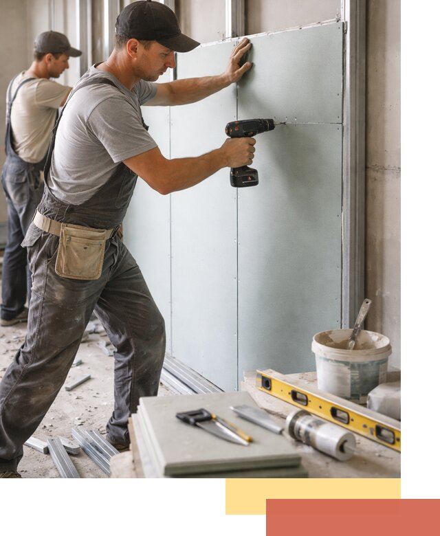 Кладка влагостойких перегородок ПГП в Заволжье