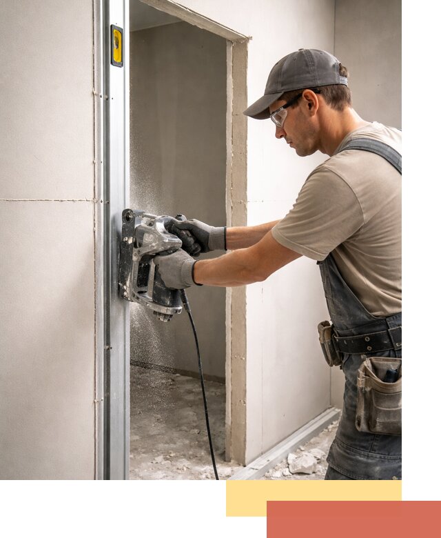 Устройство дверного проема в перегородке в Заволжье