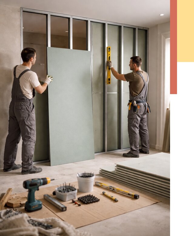 Перегородка из влагостойкого гипсокартона в Заволжье от 4888 руб. — монтаж под ключ | ОТДЕЛОЧНИК-Звл