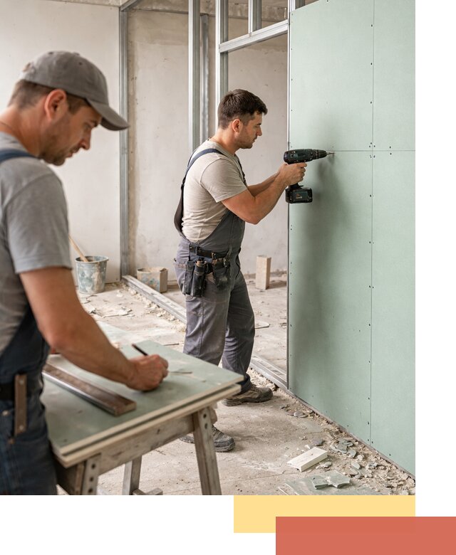 Перегородки из влагостойкого гипсокартона под ключ в Заволжье