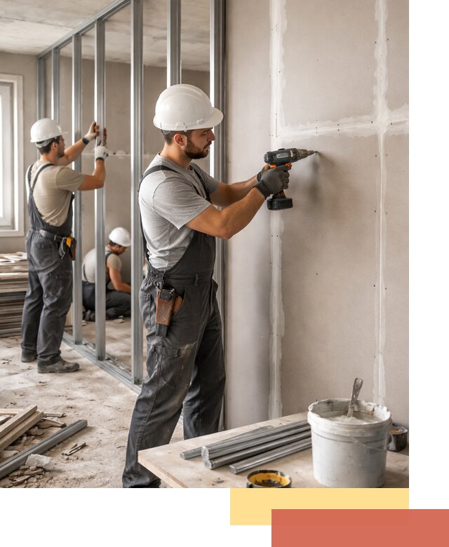 Перегородки из огнестойкого гипсокартона в Заволжье под ключ