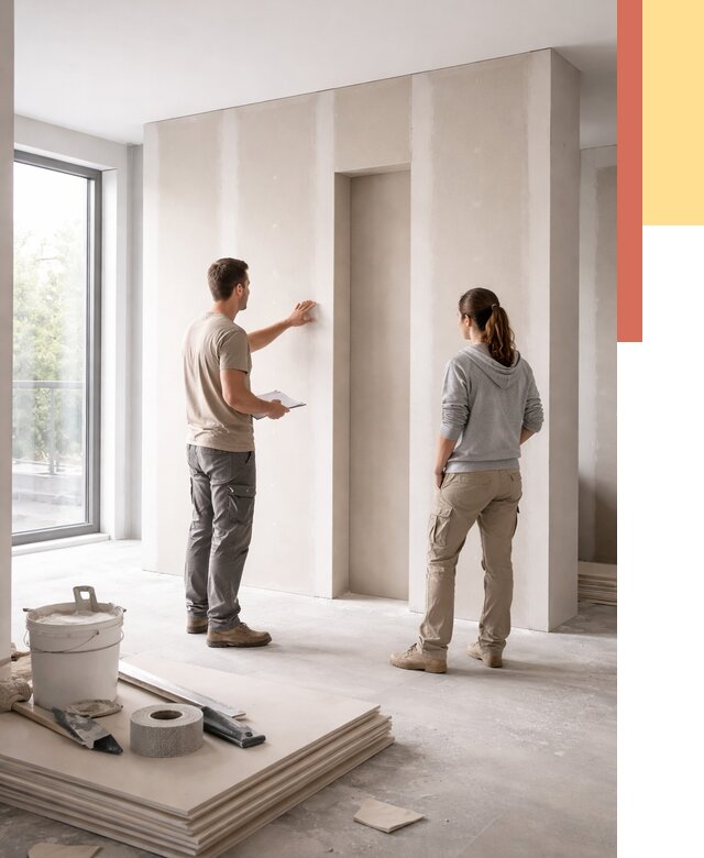 Зонирующая перегородка из гипсокартона в Заволжье от 2852 руб. под ключ | ОТДЕЛОЧНИК-Звл