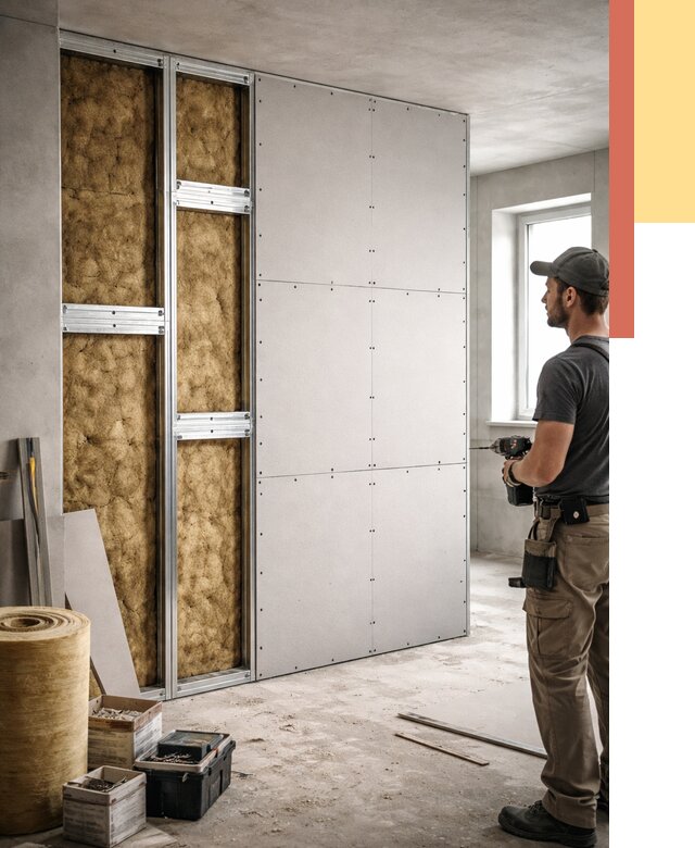 Усиленная перегородка под навеску в Заволжье от 13036 руб. — монтаж под ключ | ОТДЕЛОЧНИК-Звл