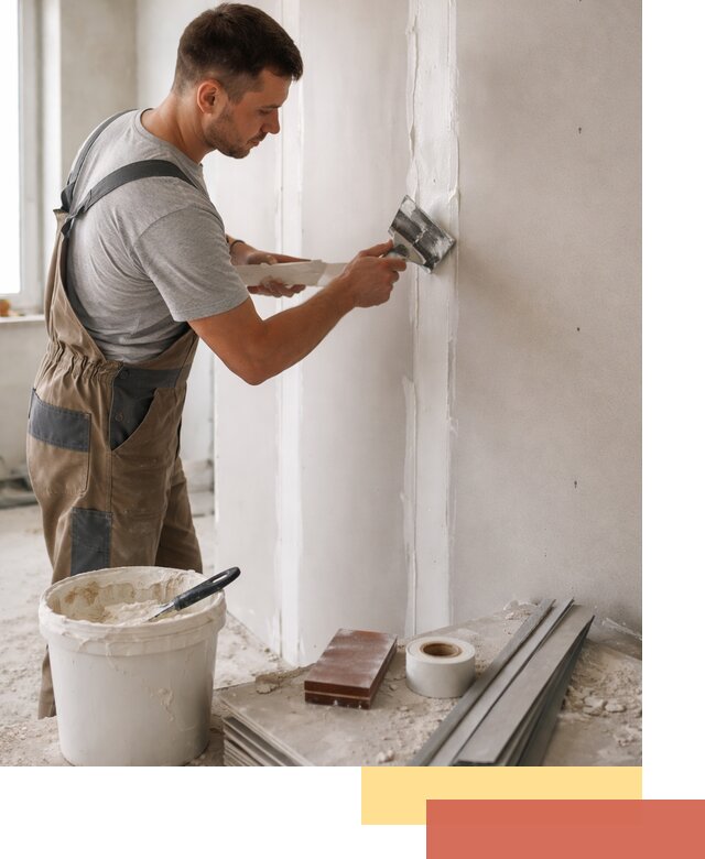 Шпаклевка перегородок из гипсокартона в Заволжье качественно и быстро