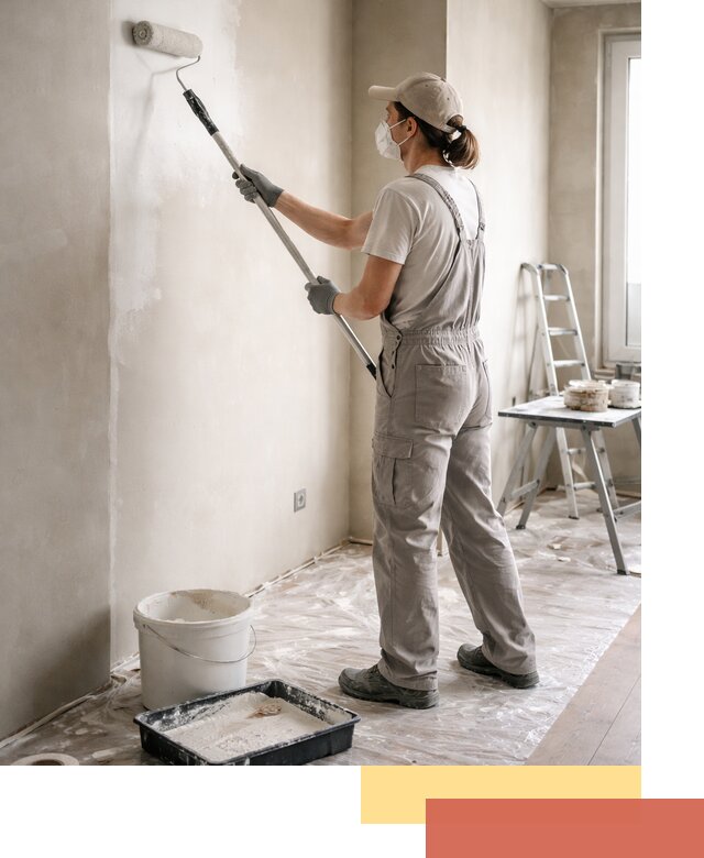 Покраска перегородок из гипсокартона в Заволжье качественно и недорого