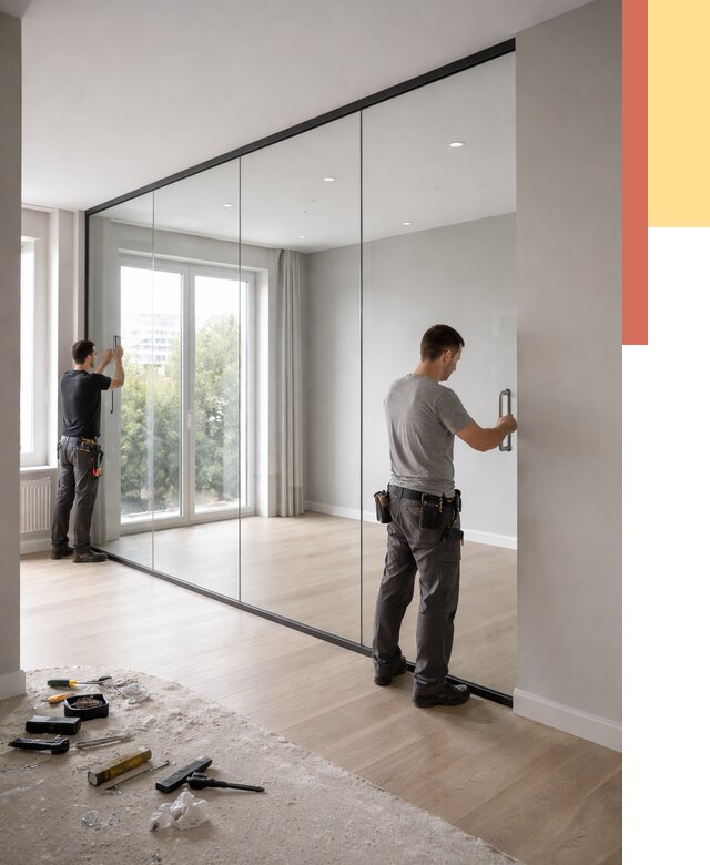 Изготовление стеклянных перегородок в Заволжье от 12577 руб. под ключ | ОТДЕЛОЧНИК-Звл