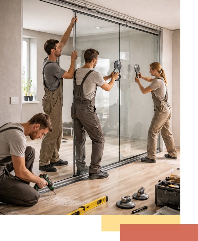 Изготовление стеклянных перегородок на заказ в Заволжье