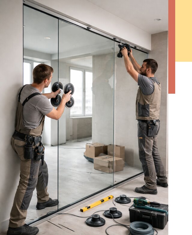 Монтаж стеклянных перегородок в Заволжье от 6620 руб. | ОТДЕЛОЧНИК-Звл