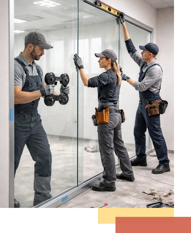 Профессиональный монтаж стеклянных перегородок в Заволжье