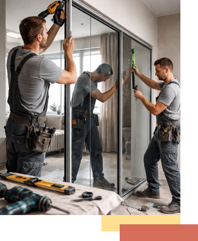 Каркасные стеклянные перегородки под ключ в Заволжье